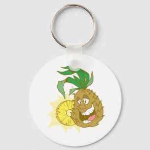 glücklicher Ananas-Charakter-Typ Schlüsselanhänger
