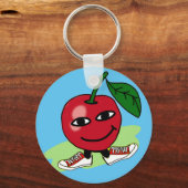 glücklicher Apfel Schlüsselanhänger (Vorderseite)