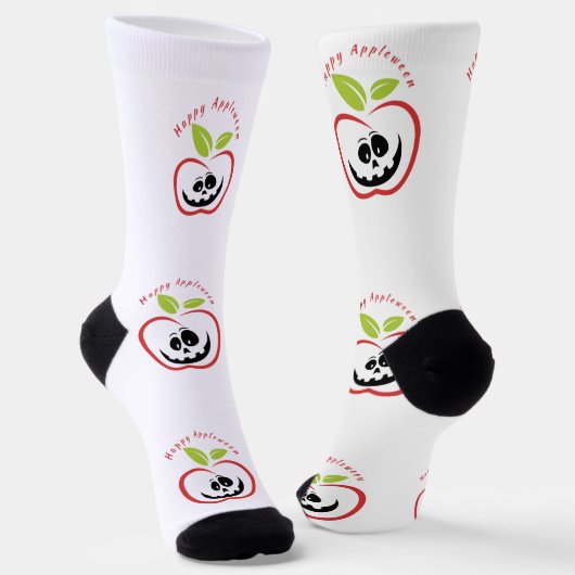 Glücklicher Apfelween Jack O'lantern Donner_Cove Socken (Gewinkelt)