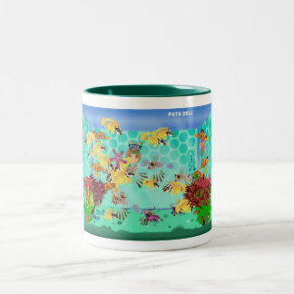 Glücklicher Aquarium-Grün-Becher Loraine Zweifarbige Tasse