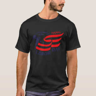 Glücklicher Arbeitstag 2022 Eagle US Flag America T-Shirt