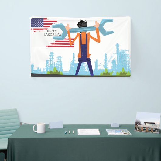 Glücklicher Arbeitstag Banner (Messeveranstaltung)