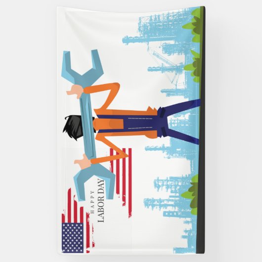 Glücklicher Arbeitstag Banner (Vertikal)