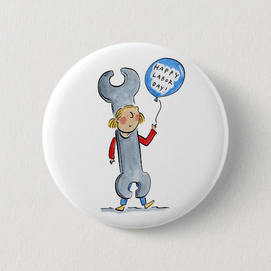 Glücklicher Arbeitstag! Button (Vorderseite)