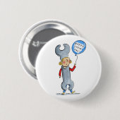 Glücklicher Arbeitstag! Button (Vorne & Hinten)