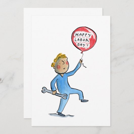 Glücklicher Arbeitstag! Einladung (Vorne/Hinten)