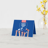 Glücklicher Arbeitstag Faltenkarte Karte (Gelbe Blume)