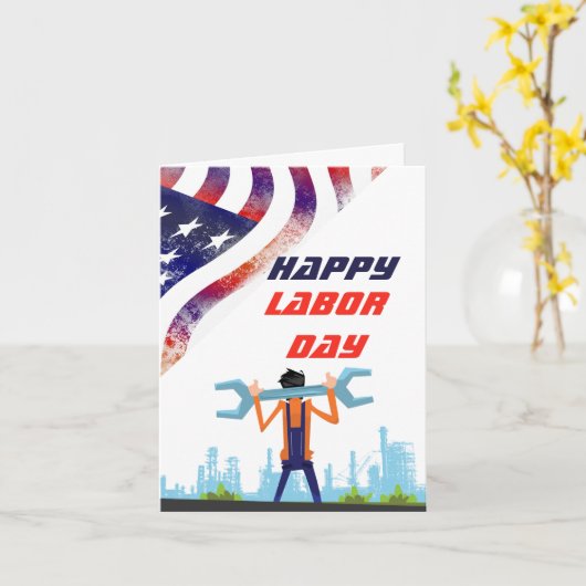 Glücklicher Arbeitstag Karte (Gelbe Blume)