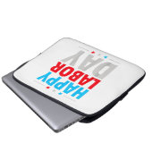 Glücklicher Arbeitstag! Laptopschutzhülle (Vorne Knopf)