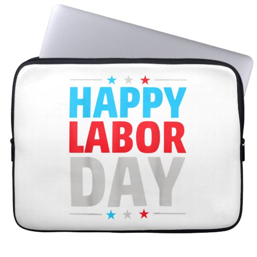 Glücklicher Arbeitstag! Laptopschutzhülle (Vorderseite)
