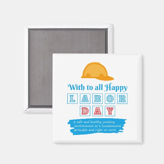 Glücklicher Arbeitstag Magnet (Vorderseite/Rückseite)