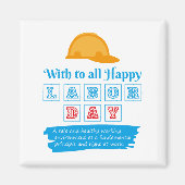 Glücklicher Arbeitstag Magnet (Vorne)