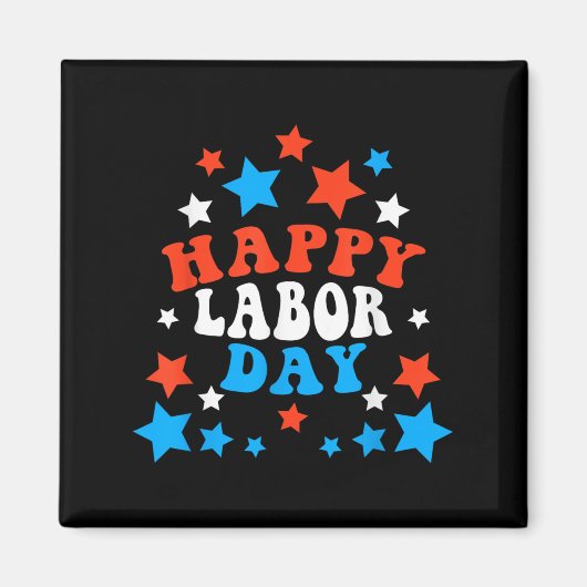 Glücklicher Arbeitstag Männer Frauen Kinder Magnet (Vorne)