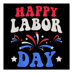 Glücklicher Arbeitstag Männer Frauen Kinder Poster