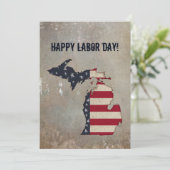 Glücklicher Arbeitstag! | Michigan Patriotic | Gru Karte (Stehend Vorderseite)