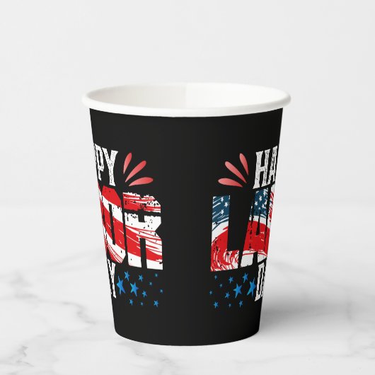 Glücklicher Arbeitstag Pappbecher (Links)