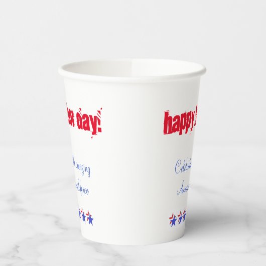 Glücklicher Arbeitstag Pappbecher (Links)