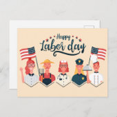 GLÜCKLICHER ARBEITSTAG POSTKARTE (Vorne/Hinten)