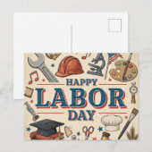 Glücklicher Arbeitstag Postkarte (Vorne/Hinten)