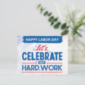 Glücklicher Arbeitstag Postkarte (Stehend Vorderseite)