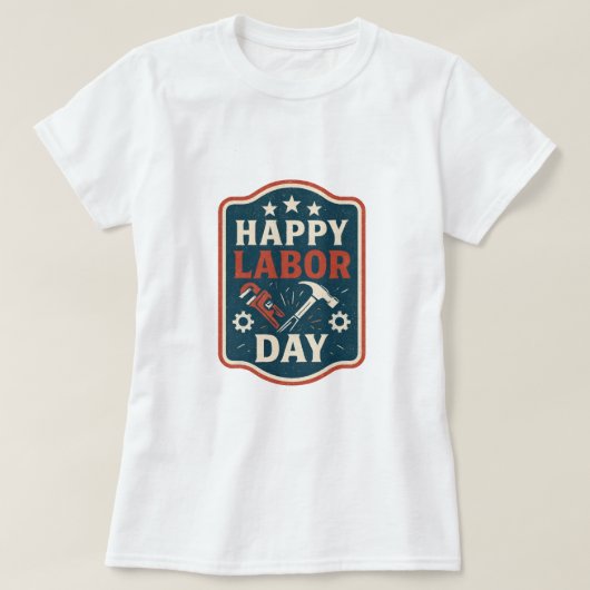 Glücklicher Arbeitstag T-Shirt (Design vorne)