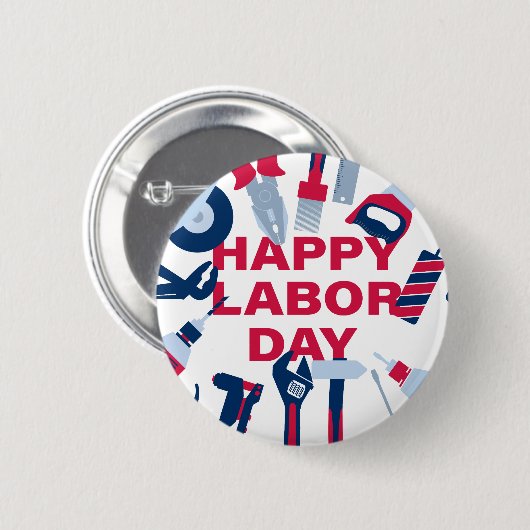 Glücklicher Arbeitstag Wochenende Button (Vorne & Hinten)