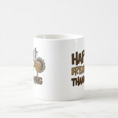 Glücklicher ausflippender Erntedank Kaffeetasse (Mittel)