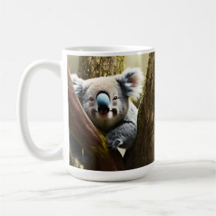Glücklicher australischer Koala-Bär in Tree, Kaffe Kaffeetasse