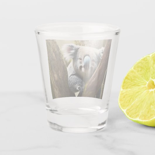Glücklicher australischer Koala-Bär in Tree, Shot Schnapsglas (Rückseite)