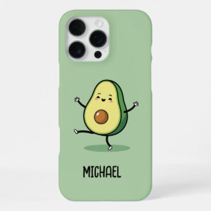 Glücklicher Avocado Süßer Fetter Umriss iPhone 16 Pro Max Hülle