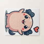 Glücklicher Axolotl Puzzle (Horizontal)