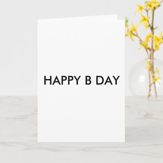 GLÜCKLICHER B-TAG KARTE (Gelbe Blume)