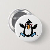 glücklicher Baby Pinguin Button (Vorne & Hinten)