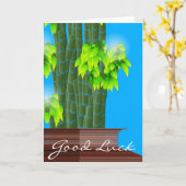 Glücklicher Bambus, viel Glück Karte (Gelbe Blume)