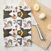 Glücklicher Bär und Freunde Handtuch (Viertel Falte)