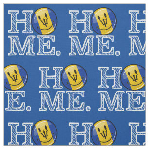 Glücklicher Barbados-FlaggeHousewarming Stoff