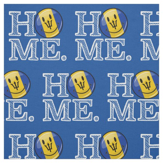 Glücklicher Barbados-FlaggeHousewarming Stoff (Muster)