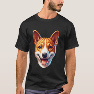 Glücklicher Basenji-Hundefreund Süßes Welpengesich T-Shirt