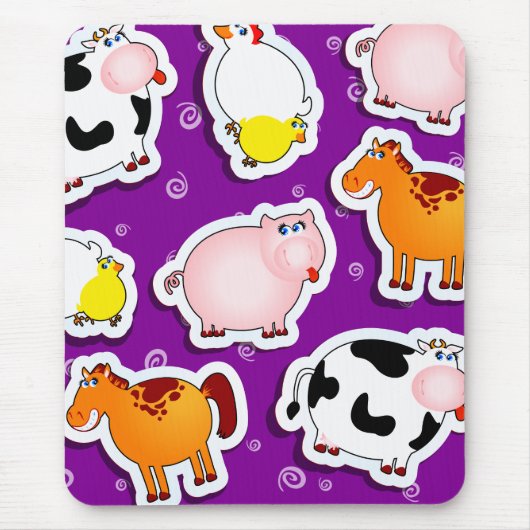 Glücklicher Bauernhofhintergrund, mousepad (Vorne)