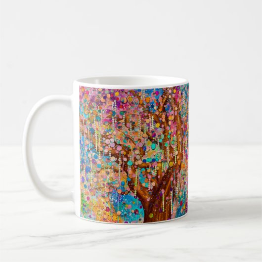 glücklicher Baum - Baum des Lebens Kaffeetasse (Links)