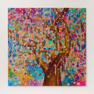 glücklicher Baum - Baum des Lebens Puzzle