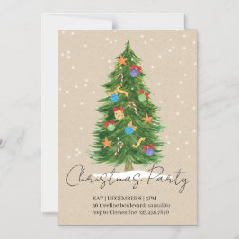 glücklicher Baum - Weihnachtseinladung Magneteinladung