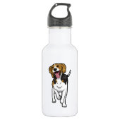 Glücklicher Beagle Trinkflasche (Vorderseite)