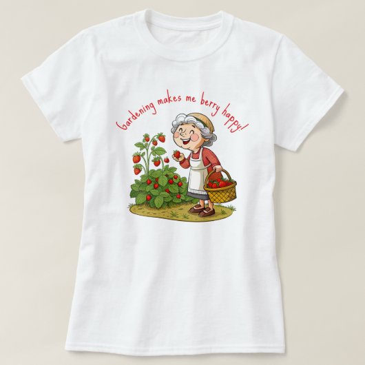 Glücklicher Beeren-Gärtner T-Shirt (Design vorne)