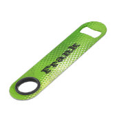 GLÜCKLICHER BEIFALL! LIMONES GRÜN. .ADD IHR Name Speed Flaschenöffner (Vorderseite Schrägansicht)