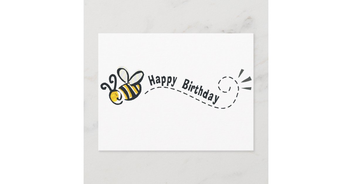 Glücklicher BienenGeburtstag! Postkarte Zazzle.de