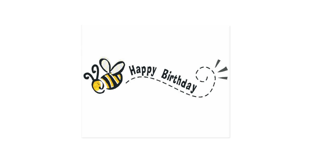 Glücklicher BienenGeburtstag! Postkarte Zazzle.de