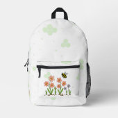 Glücklicher Bienengarten Bedruckter Rucksack (Vorderseite)