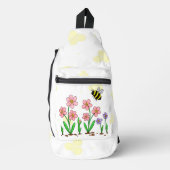 Glücklicher Bienengarten Crossbody Bag (Vorderseite)