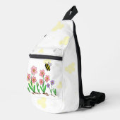 Glücklicher Bienengarten Crossbody Bag (Rechte Ecke)